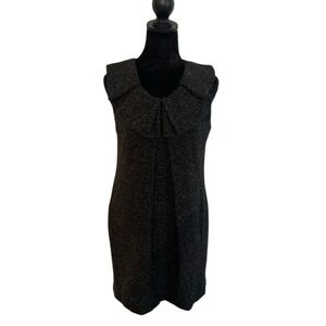 Banana Republic Gray Italian Yarn Women's‎ SZ 6  Ruffle Sleeveless Sheath Dress